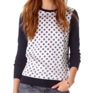 Equipment Silk Front Wool Sweater Navy Size XS